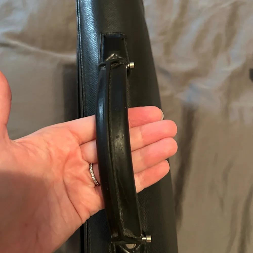 Louis Vuitton Taiga Leather Briefcase with Silver Clasp